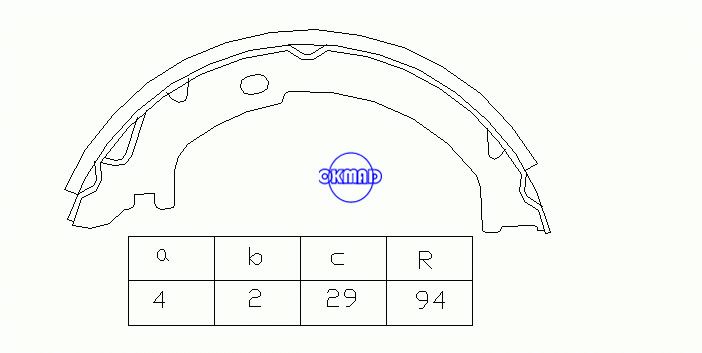 FORD Crown Victoria LINCOLN Town Car MERCURY Grand Marquis VOLVO S60 TRUCK XC90 Drum Brake shoes FMSI:1497-S725 OEM:F1VY-2N712-A, OK-BS062